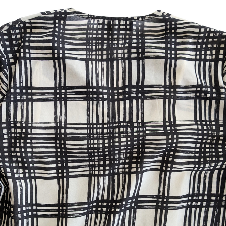 Reiss Lars Monochrome Checked Mini Dress Size 6