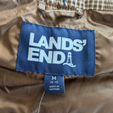 Lands' End Plaid Down Vest Size Medium NWT