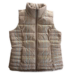 Lands' End Plaid Down Vest Size Medium NWT