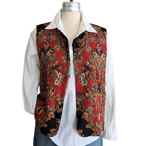 Carol Little Vintage Quilted Vest Size 12