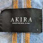 AKIRA Stacked Patchwork Denim Jacket Size Large