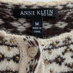 Anne Klein Sequin Embellished Cardigan Size Medium