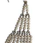 Silver Bead Bib Necklace