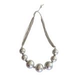 Kenneth Cole Silver Bead Statement Necklace