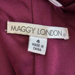 Maggy London Burgundy Dress Size 4