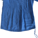 120% Lino Blue Linen Tunic Size M/L