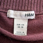 H&M Burgundy Sweater Size 14