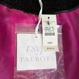 Talbots Sparkle Black Tweed Blazer Size 22W NWT