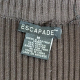 Escapade Suede Ribbed Cardigan Size Medium