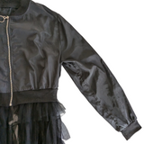 Satin Jacket with Tulle Trim Size XL