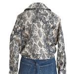 Zara Snake Print Moto Jacket Size Medium