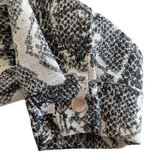 Zara Snake Print Moto Jacket Size Medium