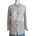 Escada Sheer Silk Blouse Size 34