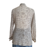 Escada Sheer Silk Blouse Size 34