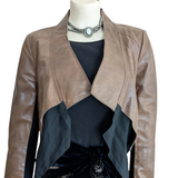 BCBG Lula Cropped Leather Jacket Size Small