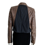 BCBG Lula Cropped Leather Jacket Size Small