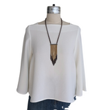 Leigh Schubert Cream Top Size Medium