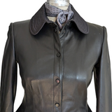 Armani Collezioni Leather Jacket Size Small