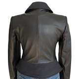 Armani Collezioni Leather Jacket Size Small