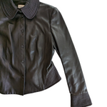 Armani Collezioni Leather Jacket Size Small