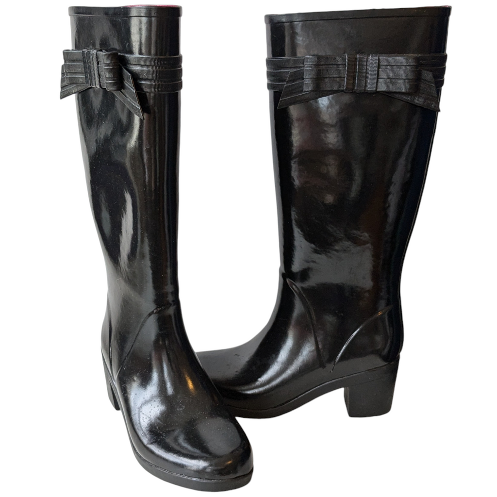 Kate spade black riding boots sales