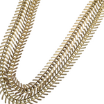 Gold Tone Fishbone Chain Necklace