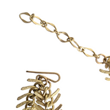 Gold Tone Fishbone Chain Necklace