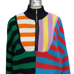 STAUD Hampton Cabana Stripe Sweater Size Large