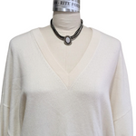 Jenni Kayne Cream Cashmere Tunic Sweater Size Large