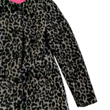 Betsey Johnson Animal Print Wool Blend Coat Size Small