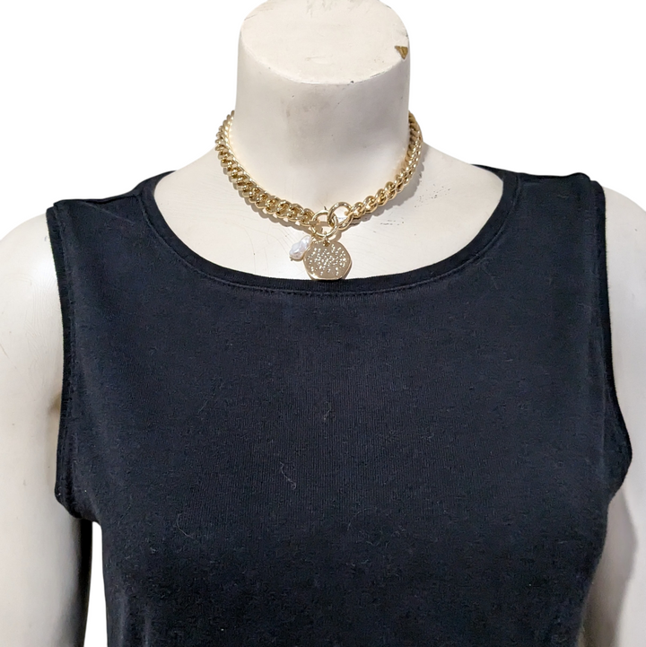 Ettika Gold Tone Link Choker Necklace NWT