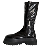 Zara Patent Leather Boots Size 38