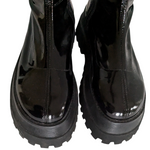 Zara Patent Leather Boots Size 38