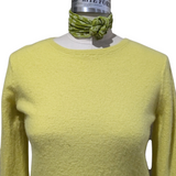 Vince Neon Yellow Cashmere Sweater Size Small