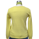 Vince Neon Yellow Cashmere Sweater Size Small