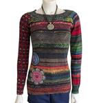 Desigual Morris Mandela Embroidered Sweater Size Medium