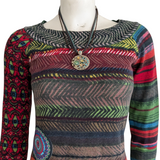 Desigual Morris Mandela Embroidered Sweater Size Medium