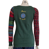 Desigual Morris Mandela Embroidered Sweater Size Medium