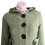 Sugarfly Green Pique Hooded Jacket Size Small