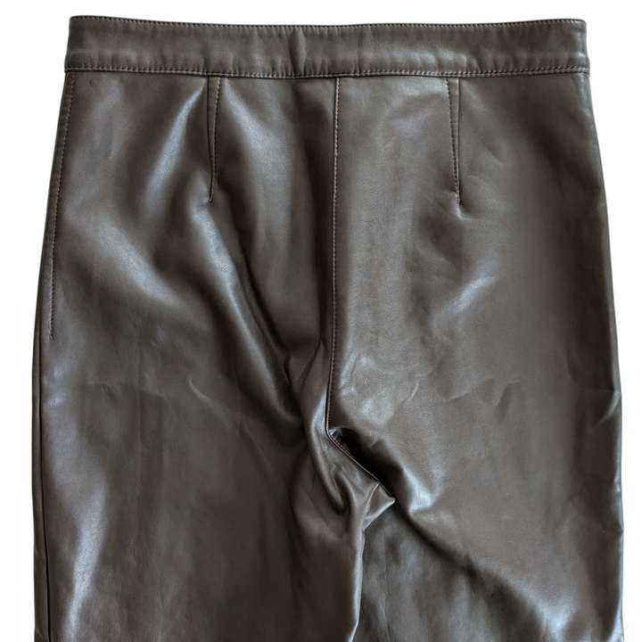 Wilfred Faux Leather Brown Pants Size 6