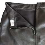 Wilfred Faux Leather Black Mini Skirt Size 6