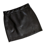 Wilfred Faux Leather Black Mini Skirt Size 6