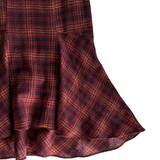 Anthropologie Maeve Burgundy Plaid Skirt Size 0