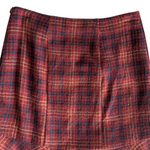 Anthropologie Maeve Burgundy Plaid Skirt Size 0