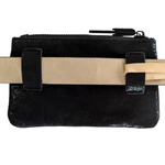 Black Suede Belt Bag