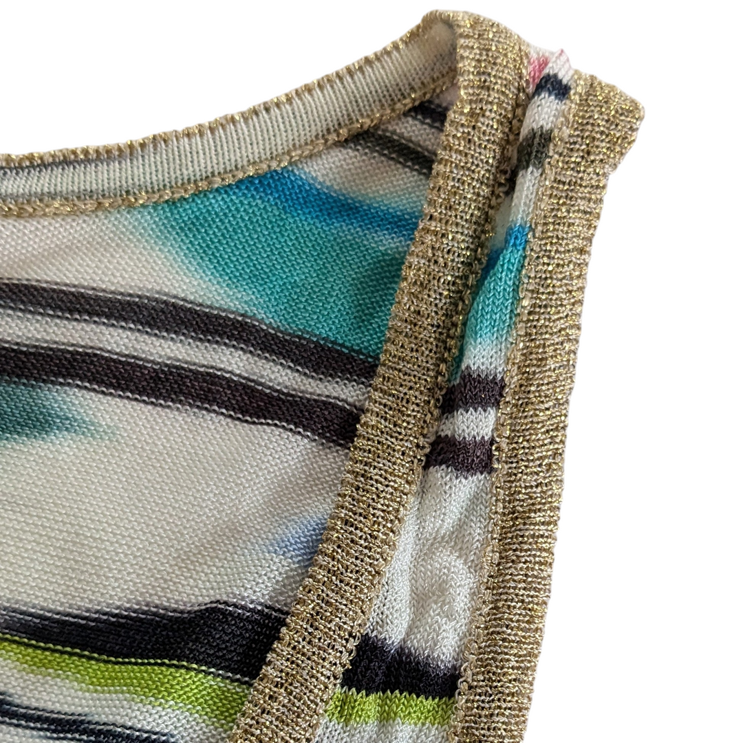 Missoni Vintage Striped Tank Sweater Size 8