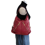 MICHAEL Michael Kors Portland Mandarin Red Leather Hobo Bag