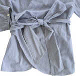 J. Crew Striped Wrap Shirt Size Large Tall