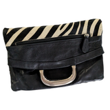 Maurizio Taiuti Foldover Cow Hair Bag