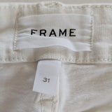 FRAME Le Crop Mini Boot Cut White Jeans Size 31